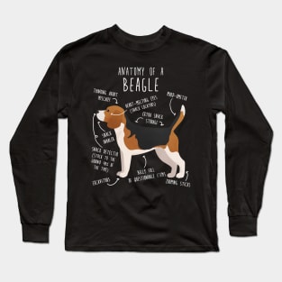 Beagle Dog Anatomy Long Sleeve T-Shirt